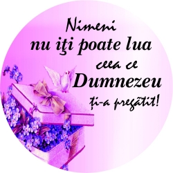 Sticker  rotund,  Nimeni nu iti poate lua...